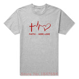 New Summer Style Faith Hope Love Christian T-shirt Funny christianity god tee Gift T Shirt Men Casual Short Sleeve Top Tees