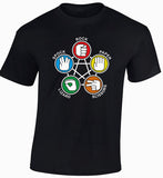 Big Bang Theory Sheldon Rock Paper Scissors Lizard Spock Cool Geek T-Shirt Mens