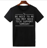Funny Tech Support Printed Mens T Shirt Tee Computer Geek Smart
