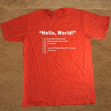 HELLO WORLD Geek Team Programmer Unisex Funny T Shirt Tshirt Men Cotton Short Sleeve T-shirt Top Tees