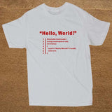 HELLO WORLD Geek Team Programmer Unisex Funny T Shirt Tshirt Men Cotton Short Sleeve T-shirt Top Tees