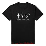 New Summer Style Faith Hope Love Christian T-shirt Funny christianity god tee Gift T Shirt Men Casual Short Sleeve Top Tees