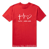 New Summer Style Faith Hope Love Christian T-shirt Funny christianity god tee Gift T Shirt Men Casual Short Sleeve Top Tees