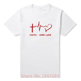 New Summer Style Faith Hope Love Christian T-shirt Funny christianity god tee Gift T Shirt Men Casual Short Sleeve Top Tees