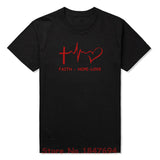 New Summer Style Faith Hope Love Christian T-shirt Funny christianity god tee Gift T Shirt Men Casual Short Sleeve Top Tees
