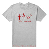 New Summer Style Faith Hope Love Christian T-shirt Funny christianity god tee Gift T Shirt Men Casual Short Sleeve Top Tees