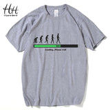 HanHent Evolution Loading Please Wait T-shirts Men The Big Bang Theory Tee shirt