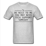Funny Tech Support Printed Mens T Shirt Tee Computer Geek Smart