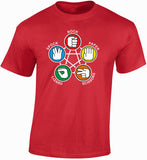 Big Bang Theory Sheldon Rock Paper Scissors Lizard Spock Cool Geek T-Shirt Mens