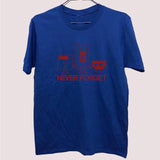 Never Forget Floppy Disc VHS Cassette Tech Geek Print T Shirts
