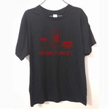 Never Forget Floppy Disc VHS Cassette Tech Geek Print T Shirts