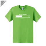 Brain Loading Gamer Computer Geek Funny Print T Shirt Men's Cotton T-Shirt