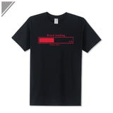 Brain Loading Gamer Computer Geek Funny Print T Shirt Men's Cotton T-Shirt