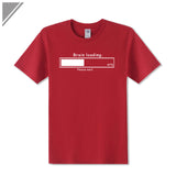 Brain Loading Gamer Computer Geek Funny Print T Shirt Men's Cotton T-Shirt