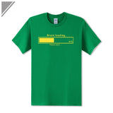 Brain Loading Gamer Computer Geek Funny Print T Shirt Men's Cotton T-Shirt