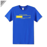 Brain Loading Gamer Computer Geek Funny Print T Shirt Men's Cotton T-Shirt