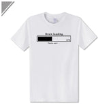 Brain Loading Gamer Computer Geek Funny Print T Shirt Men's Cotton T-Shirt