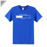 Brain Loading Gamer Computer Geek Funny Print T Shirt Men's Cotton T-Shirt