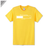 Brain Loading Gamer Computer Geek Funny Print T Shirt Men's Cotton T-Shirt