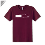 Brain Loading Gamer Computer Geek Funny Print T Shirt Men's Cotton T-Shirt