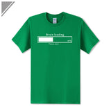 Brain Loading Gamer Computer Geek Funny Print T Shirt Men's Cotton T-Shirt