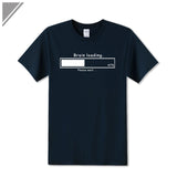 Brain Loading Gamer Computer Geek Funny Print T Shirt Men's Cotton T-Shirt