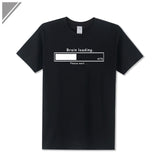 Brain Loading Gamer Computer Geek Funny Print T Shirt Men's Cotton T-Shirt