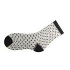 Fashion Ultrathin Transparent Crystal Stripe Lace Elastic Women Ladies Socks
