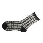 Fashion Ultrathin Transparent Crystal Stripe Lace Elastic Women Ladies Socks