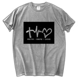 New Christian Men's T-shirt Faith Hope Love Jesus Cotton Black  Shirt men's top tees summer cotton tee shirt