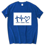 New Christian Men's T-shirt Faith Hope Love Jesus Cotton Black  Shirt men's top tees summer cotton tee shirt
