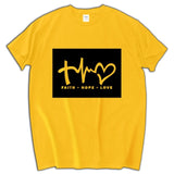 New Christian Men's T-shirt Faith Hope Love Jesus Cotton Black  Shirt men's top tees summer cotton tee shirt