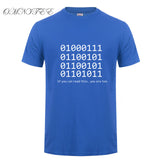 Omnitee  Binary Bit T Shirt ASCLL Men Short Sleeve Cotton Fashion Java Programmer Geek T-shirts