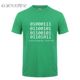 Omnitee  Binary Bit T Shirt ASCLL Men Short Sleeve Cotton Fashion Java Programmer Geek T-shirts