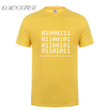 Omnitee  Binary Bit T Shirt ASCLL Men Short Sleeve Cotton Fashion Java Programmer Geek T-shirts