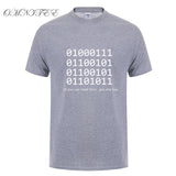 Omnitee  Binary Bit T Shirt ASCLL Men Short Sleeve Cotton Fashion Java Programmer Geek T-shirts