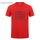 Omnitee  Binary Bit T Shirt ASCLL Men Short Sleeve Cotton Fashion Java Programmer Geek T-shirts