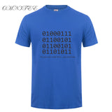 Omnitee  Binary Bit T Shirt ASCLL Men Short Sleeve Cotton Fashion Java Programmer Geek T-shirts