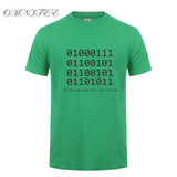 Omnitee  Binary Bit T Shirt ASCLL Men Short Sleeve Cotton Fashion Java Programmer Geek T-shirts