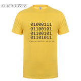 Omnitee  Binary Bit T Shirt ASCLL Men Short Sleeve Cotton Fashion Java Programmer Geek T-shirts