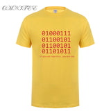 Omnitee  Binary Bit T Shirt ASCLL Men Short Sleeve Cotton Fashion Java Programmer Geek T-shirts