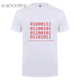 Omnitee  Binary Bit T Shirt ASCLL Men Short Sleeve Cotton Fashion Java Programmer Geek T-shirts
