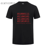 Omnitee  Binary Bit T Shirt ASCLL Men Short Sleeve Cotton Fashion Java Programmer Geek T-shirts