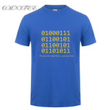 Omnitee  Binary Bit T Shirt ASCLL Men Short Sleeve Cotton Fashion Java Programmer Geek T-shirts
