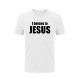 Summer Printed T Shirts I Belong to Jesus Tshirts Cotton Short Sleeve Christ Religion Catholic Christian Faith T-shirts