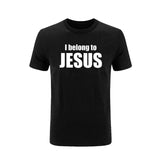 Summer Printed T Shirts I Belong to Jesus Tshirts Cotton Short Sleeve Christ Religion Catholic Christian Faith T-shirts