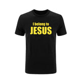 Summer Printed T Shirts I Belong to Jesus Tshirts Cotton Short Sleeve Christ Religion Catholic Christian Faith T-shirts