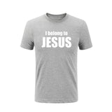 Summer Printed T Shirts I Belong to Jesus Tshirts Cotton Short Sleeve Christ Religion Catholic Christian Faith T-shirts