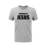 Summer Printed T Shirts I Belong to Jesus Tshirts Cotton Short Sleeve Christ Religion Catholic Christian Faith T-shirts