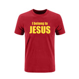 Summer Printed T Shirts I Belong to Jesus Tshirts Cotton Short Sleeve Christ Religion Catholic Christian Faith T-shirts